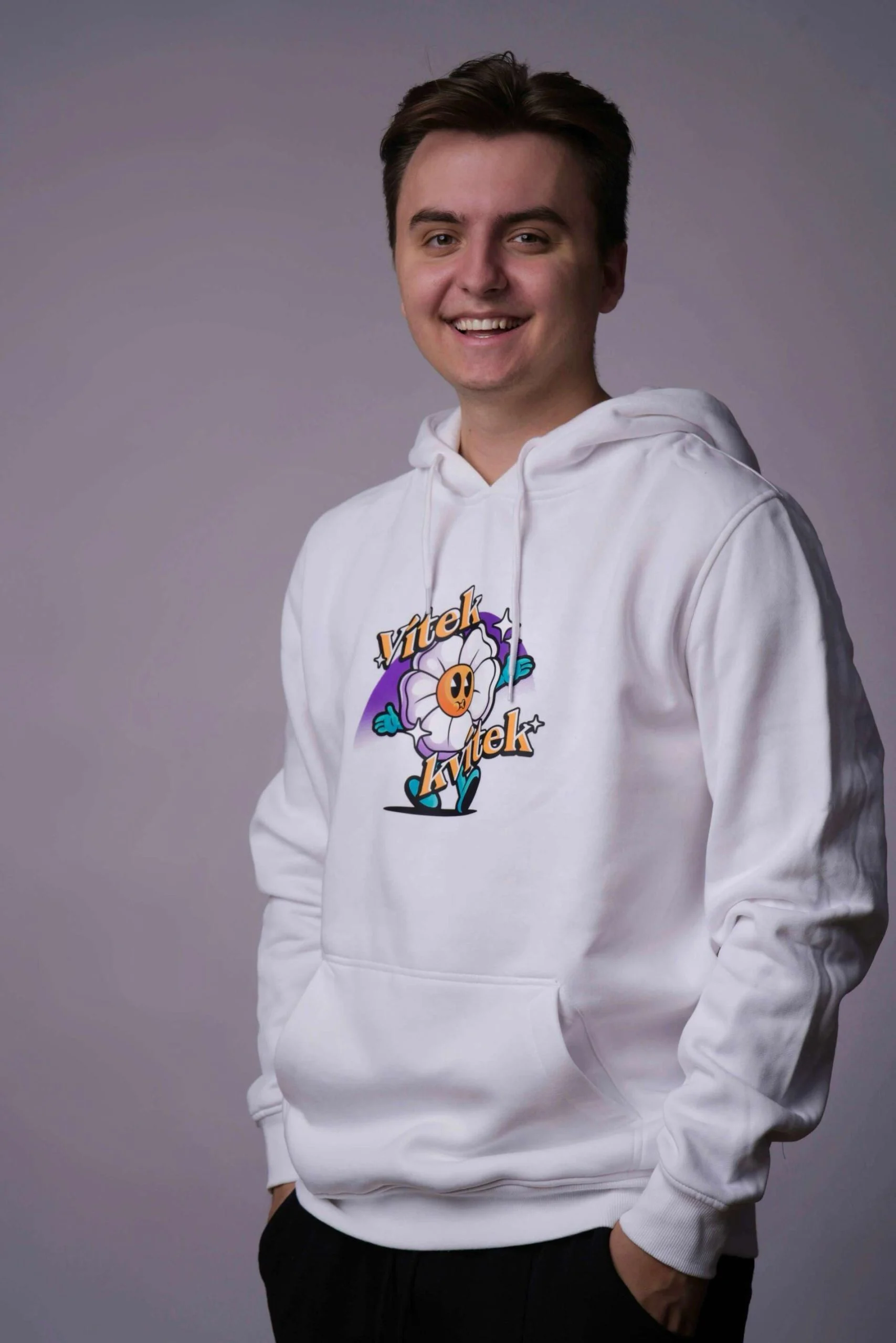 Vítek Kvítek Mikina Bílá